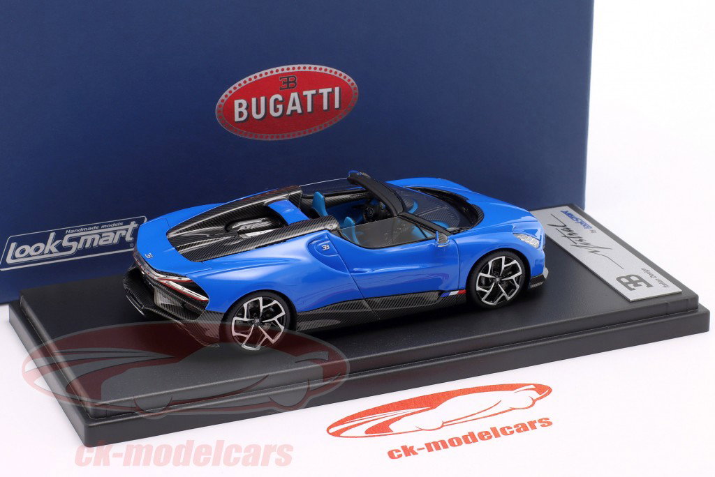 Bugatti W16 Mistral Ano de construção 2022 azul 1:43 LookSmart