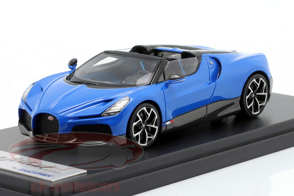 Bugatti W16 Mistral Année de construction 2022 bleu 1:43 LookSmart