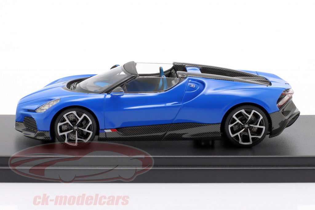 Bugatti W16 Mistral Ano de construção 2022 azul 1:43 LookSmart