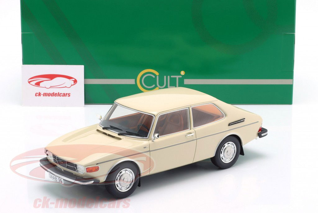 Saab 99 Combi Coupe Bouwjaar 1975 orchid wit 1:18 Cult Scale