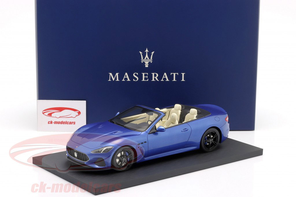 Maserati GranCabrio Année de construction 2019 bleu 1:18 TrueScale