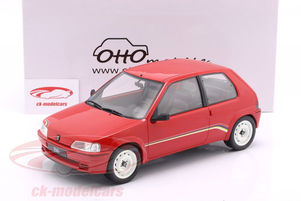 Peugeot 106 Ph.1 Year of construction 1993 Rallye red 1:12 OttOmobile