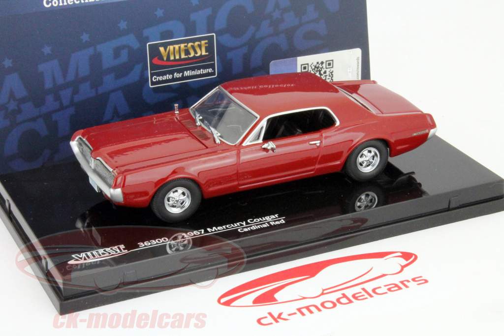 Vitesse 1:43 Mercury Cougar year 1967 Cardinal red 36300