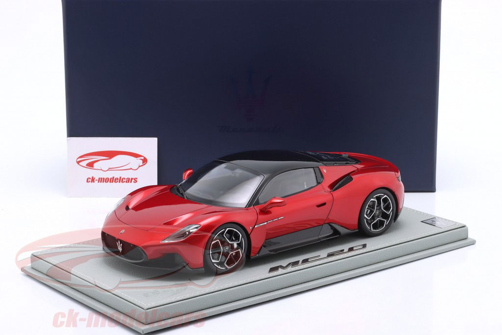 Maserati MC20 Année de construction 2020 vincente rouge / noir 1:18 BBR