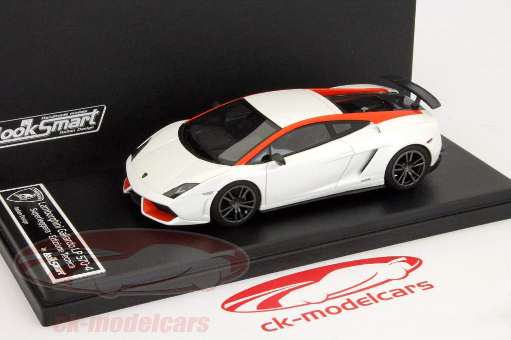 ランボルギーニガヤルドLP570-4スーパーレジェホワイト - オレンジ1時43 LookSmart社