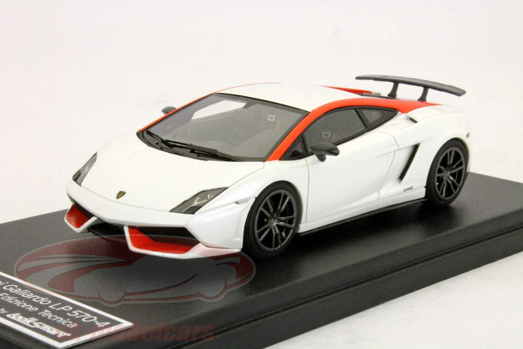 ランボルギーニガヤルドLP570-4スーパーレジェホワイト - オレンジ1時43 LookSmart社