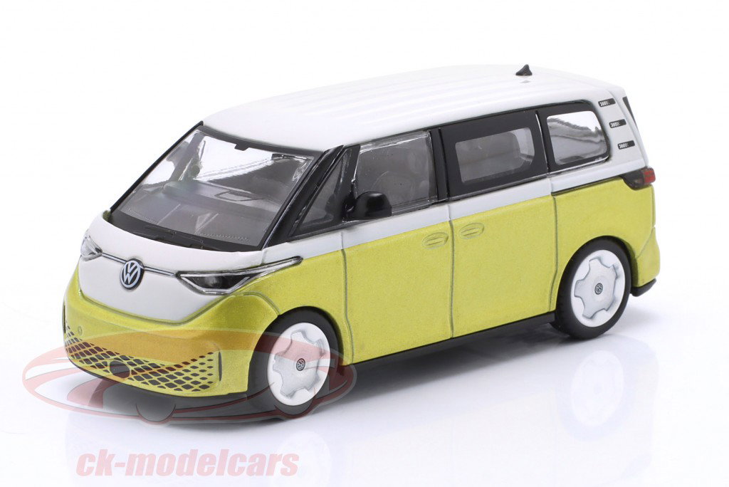 Volkswagen VW ID.Buzz Año de construcción 2023 candy blanco / pomelo amarillo 1:64 TrueScale