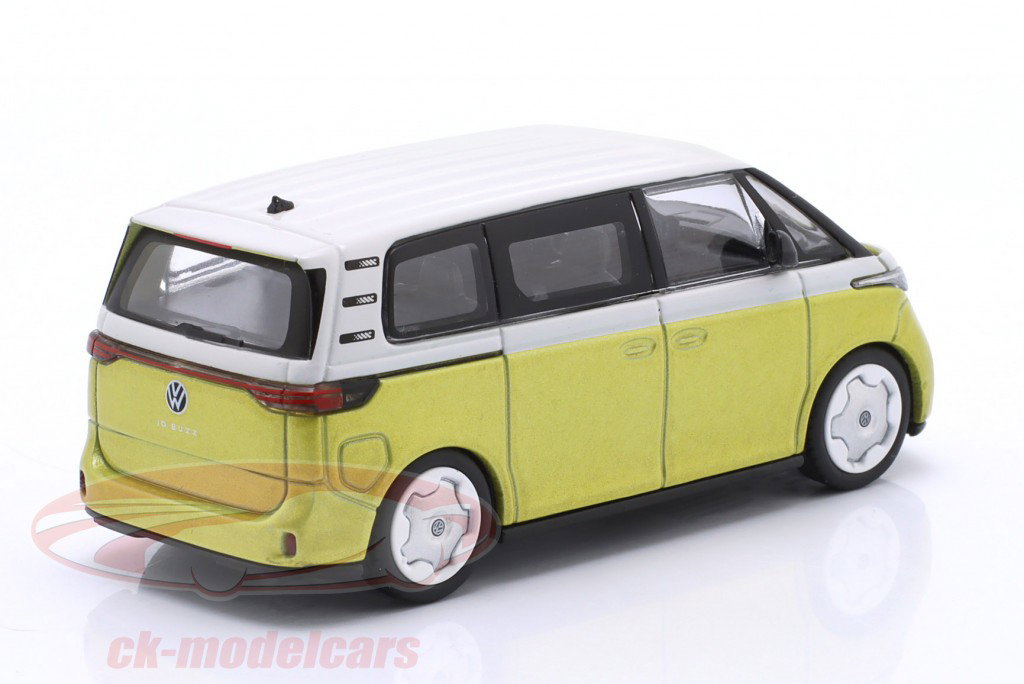 Volkswagen VW ID.Buzz Byggeår 2023 candy hvid / pomelo gul 1:64 TrueScale