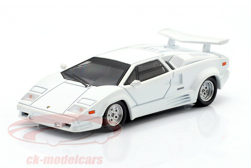 Lamborghini Countach 25e Verjaardag 1989 wit 1:64 TrueScale