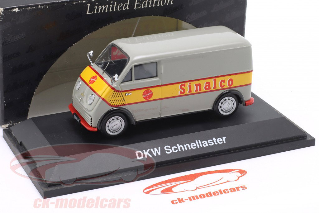 DKW Schnellaster van Sinalco cinza com decoração 1:43 Schuco