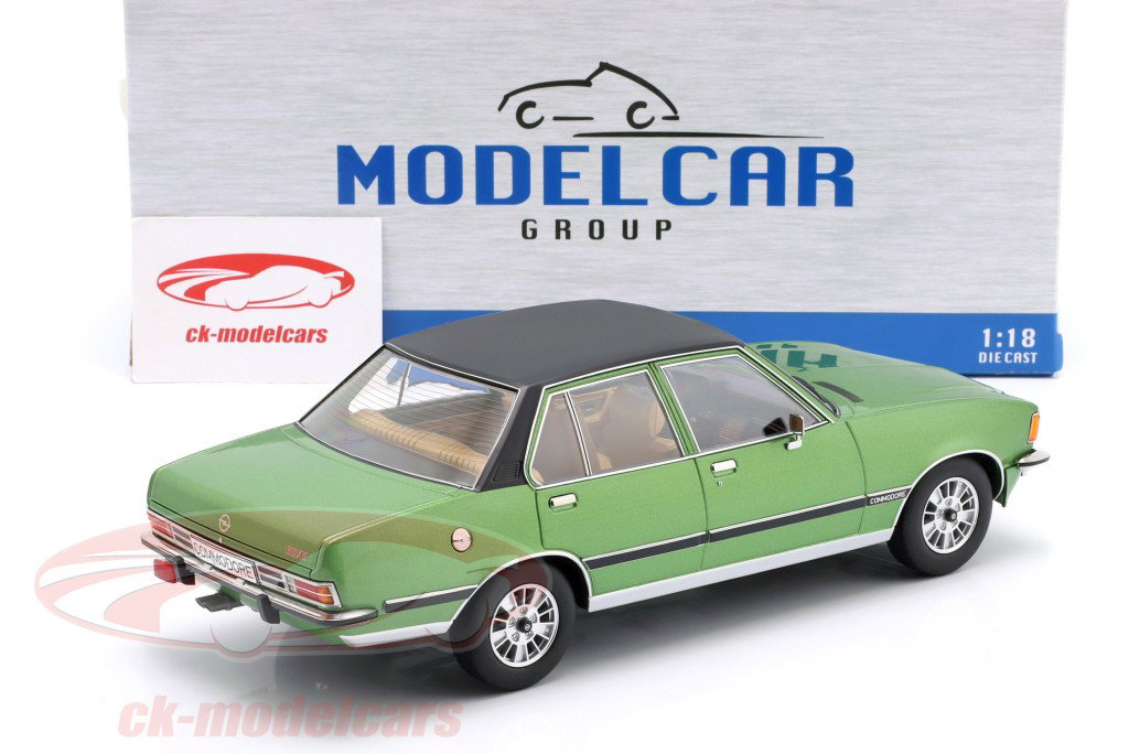 Opel Commodore B Byggeår 1972 grøn metallisk 1:18 ModelCar Group