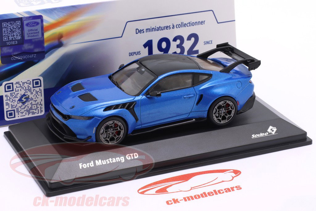 Ford Mustang GTD year 2025 blue metallic 1:43 Solido
