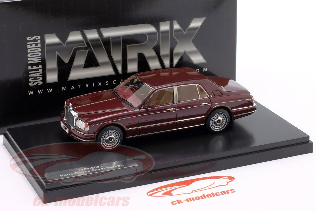 Rolls-Royce Silver Seraph 建設年 1998 - 2002 濃い赤色 メタリック 1:43 Matrix
