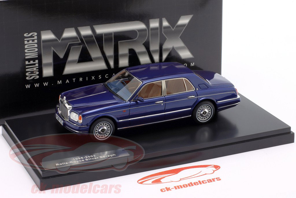Rolls-Royce Silver Seraph 建設年 1998 - 2002 濃い青 メタリック 1:43 Matrix
