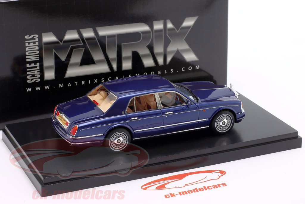 Rolls-Royce Silver Seraph Byggeår 1998 - 2002 mørkeblå metallisk 1:43 Matrix
