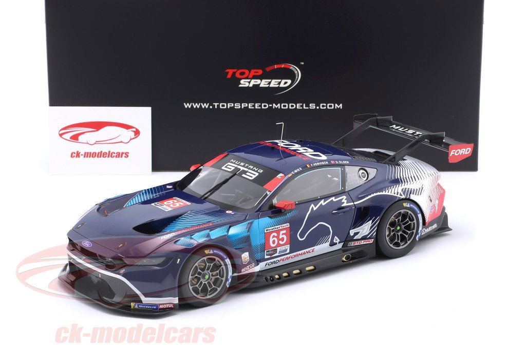 True Scale 1:18 Ford Mustang GT3 #65 勝者 GTD-Pro 24h Daytona 2025