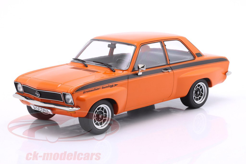 Opel Ascona A Ano de construção 1973 laranja 1:18 ModelCar Group