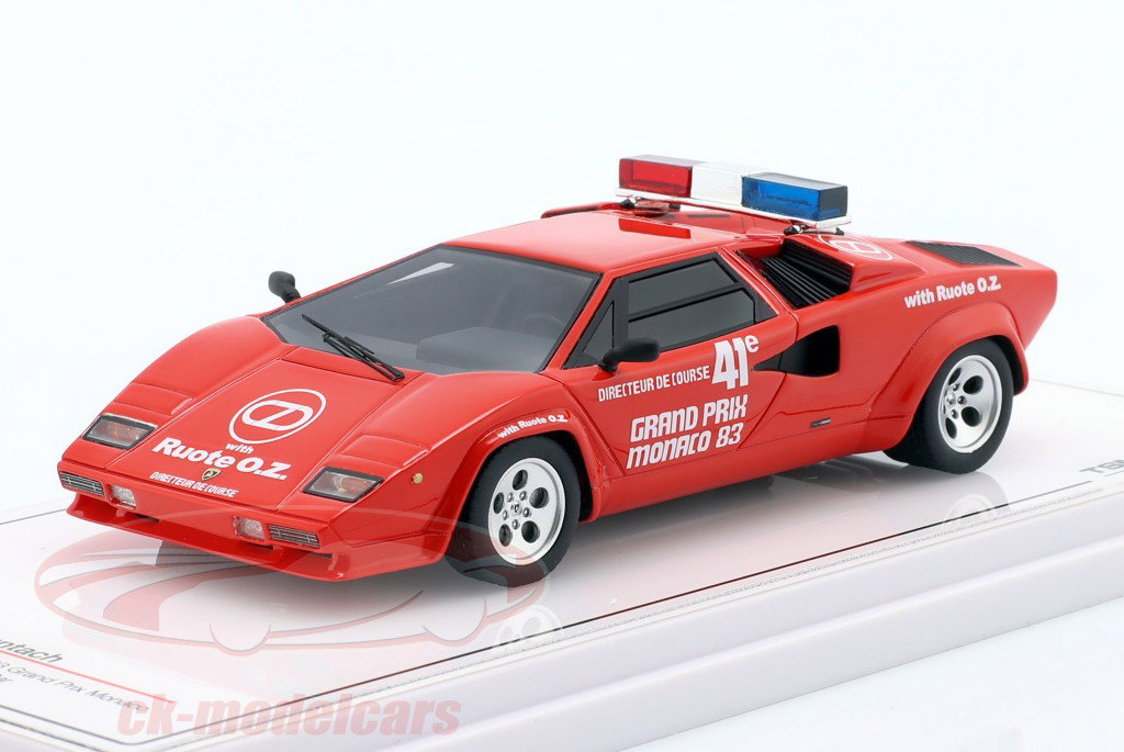 Lamborghini Countach Pace Car Monaco GP formel 1 1983 rød 1:43 TrueScale