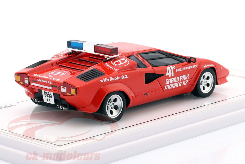 Lamborghini Countach Pace Car Monaco GP formel 1 1983 rød 1:43 TrueScale