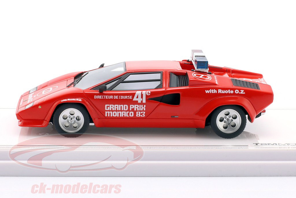 Lamborghini Countach Pace Car Monaco GP formel 1 1983 rød 1:43 TrueScale