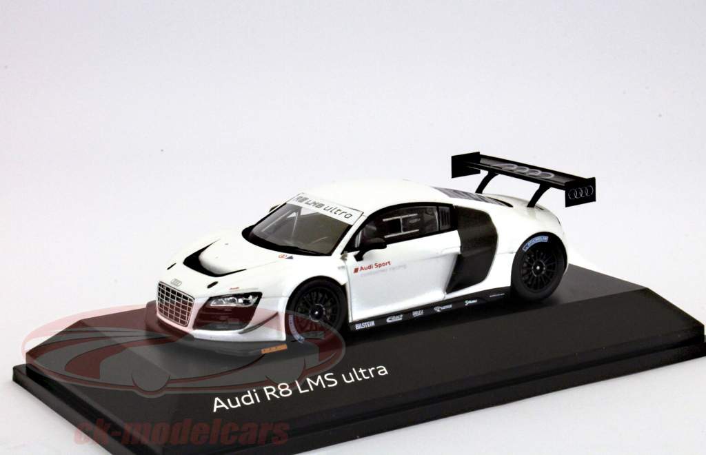 Audi R8 LMS Ultra Plain White Version Corpo corrida 1:43 faísca