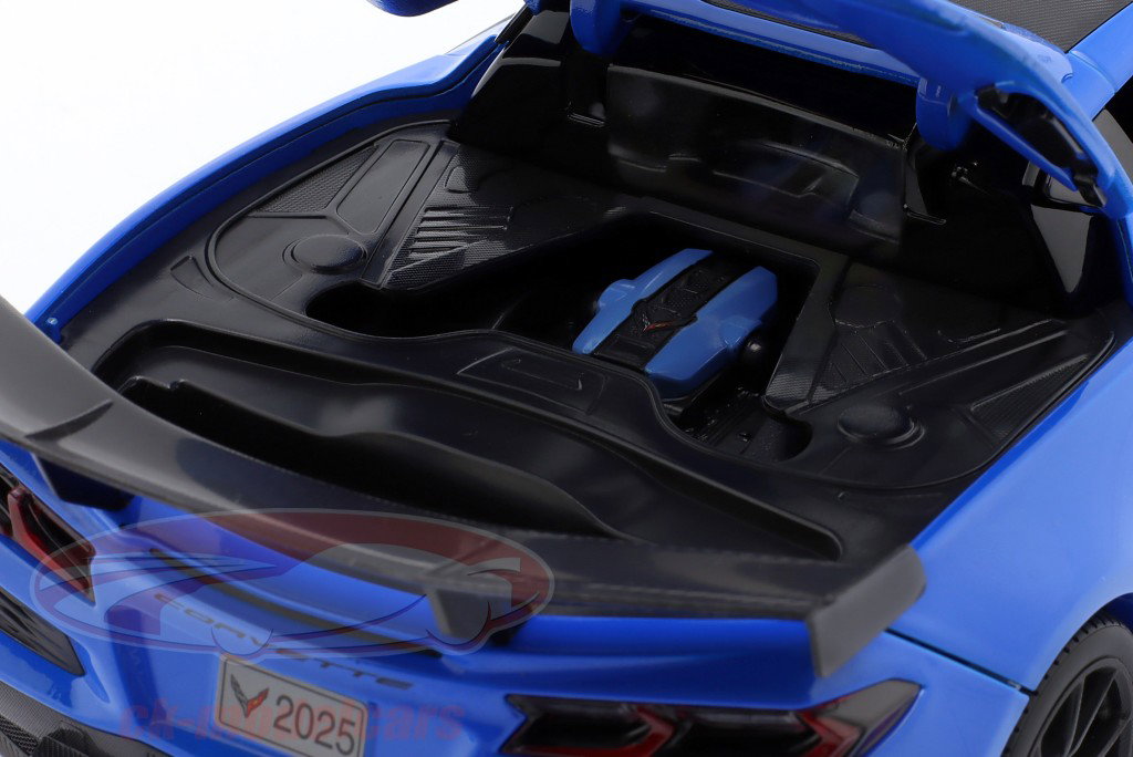Corvette ZR1 (C8) Coupe 建設年 2026 Riptide 青 メタリック 1:18 Maisto
