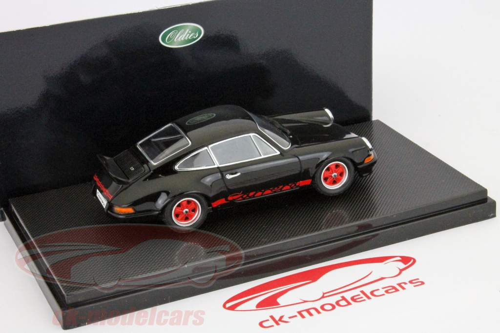 赤のストライプ1時43分エブロとポルシェ911 2.7RS 1973年ブラック