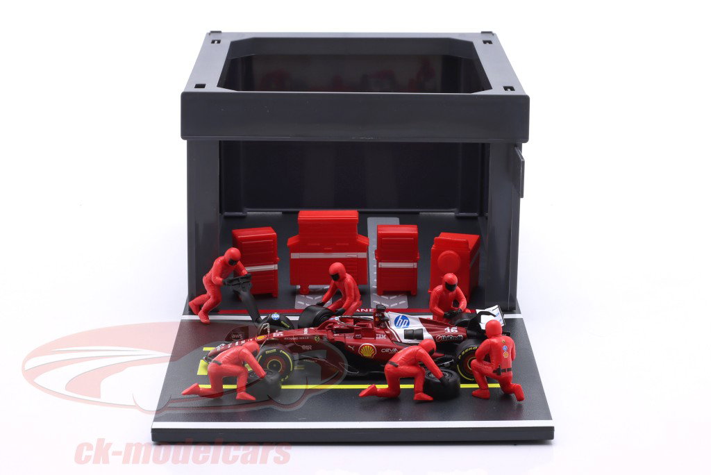 Pit Stop Diorama Charles Leclerc #16 Formel 1 2025 1:43 Bburago