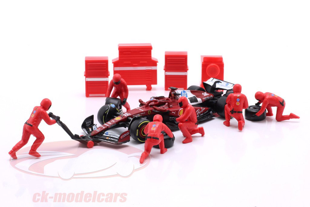 Pit Stop Diorama Charles Leclerc #16 Formel 1 2025 1:43 Bburago