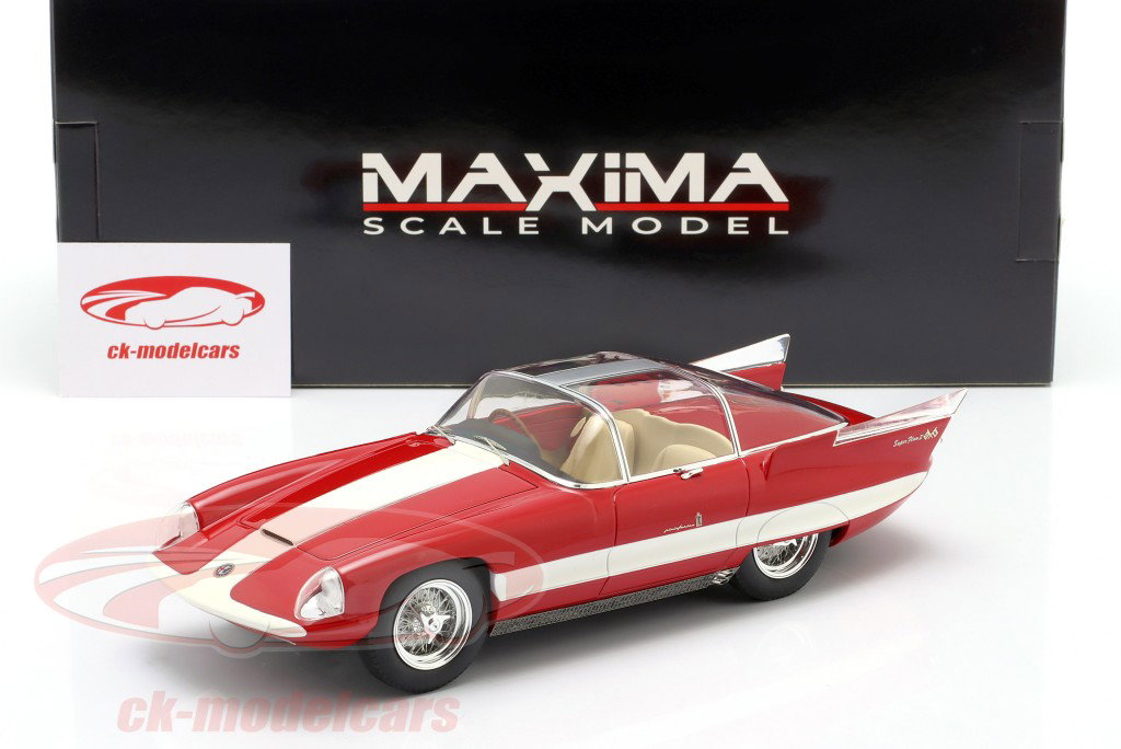 Alfa Romeo 6C 3000 Superflow II Pininfarina 1956 rød / hvid 1:18 MAXIMA