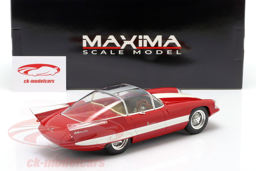 Alfa Romeo 6C 3000 Superflow II Pininfarina 1956 rød / hvid 1:18 MAXIMA