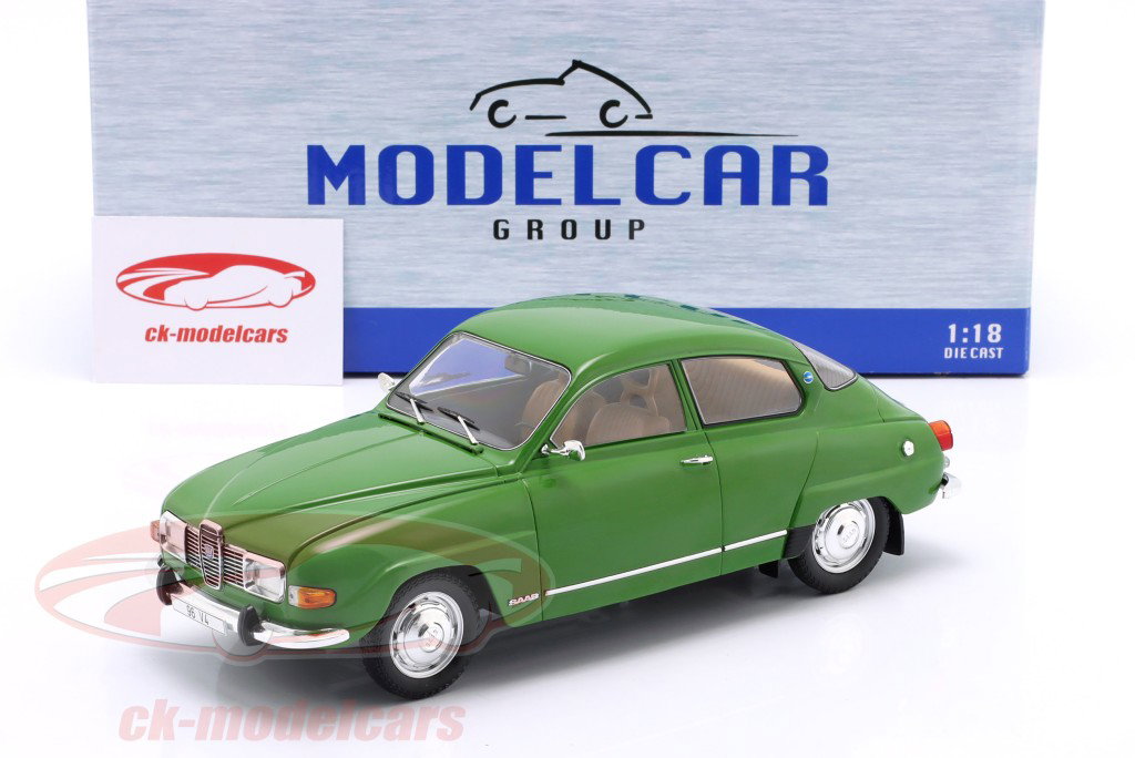 Saab 96 V4 Année de construction 1970 vert foncé 1:18 ModelCar Group