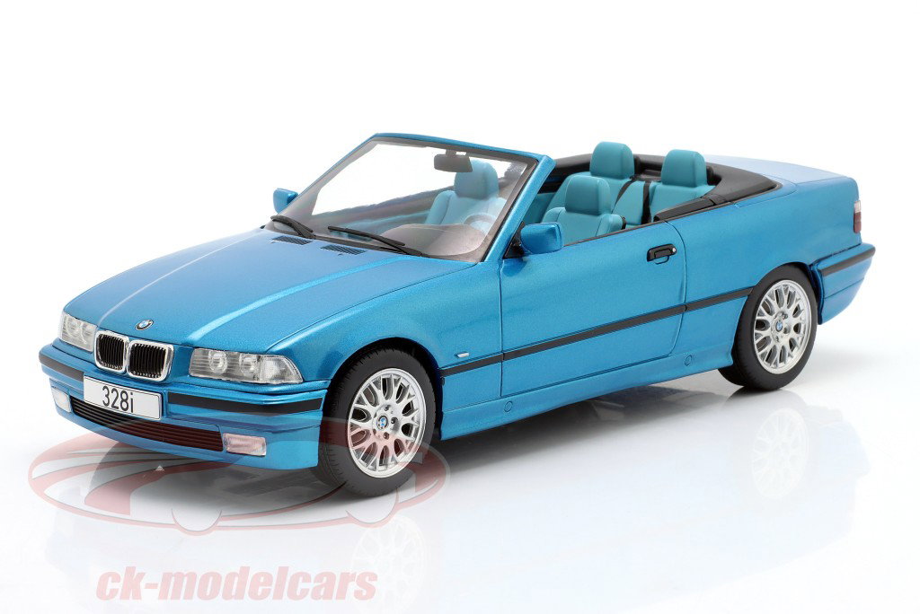 BMW 3er (E36) Cabriolet 建造年份 1996 蓝色的 金属 1:18 ModelCar Group