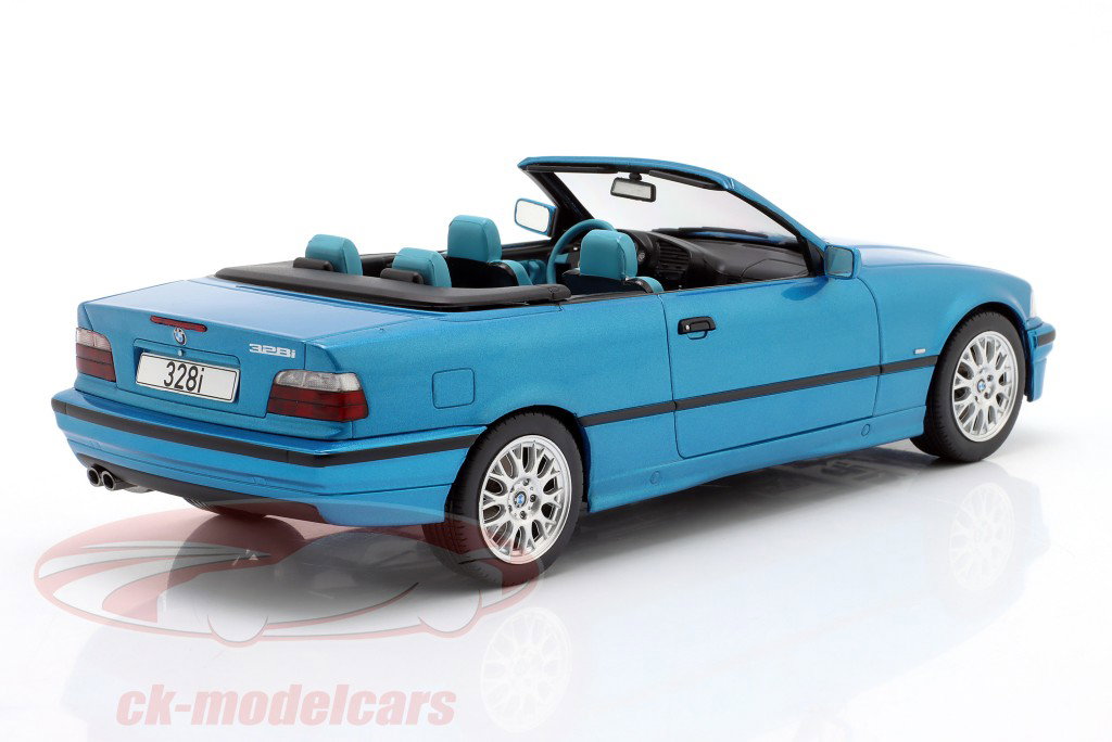 BMW 3er (E36) Cabriolet 建造年份 1996 蓝色的 金属 1:18 ModelCar Group