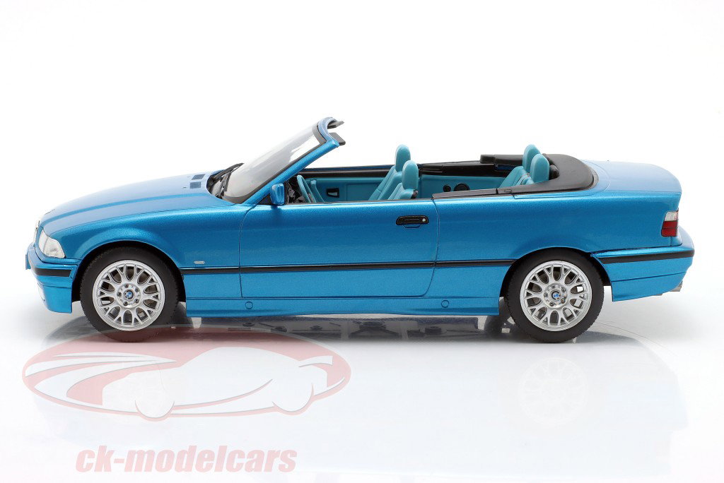 BMW 3er (E36) Cabriolet 建造年份 1996 蓝色的 金属 1:18 ModelCar Group
