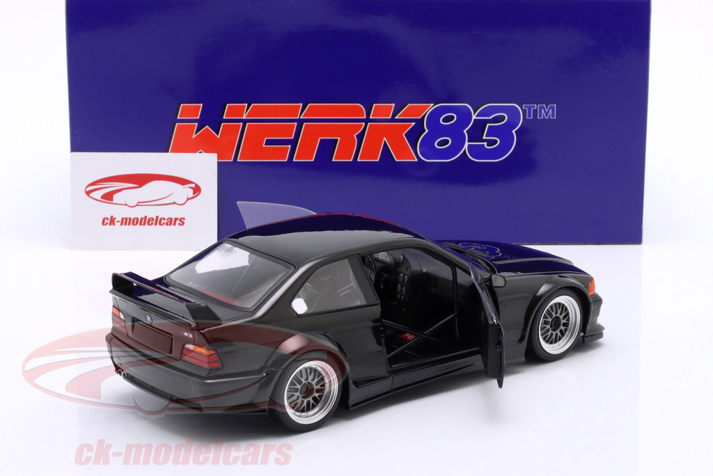 BMW M3 E36 GTR Plain Body Version noir 1:18 WERK83