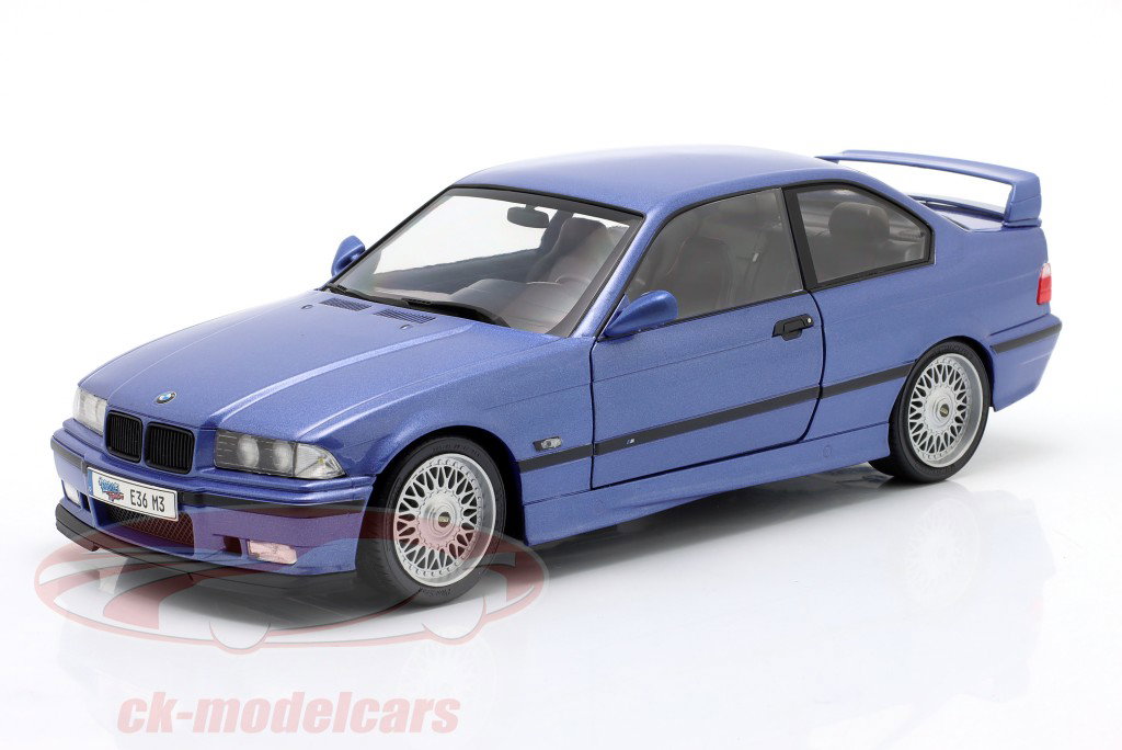 BMW M3 (E36) Coupé Année de construction 1996 Estoril bleu 1:18 Solido