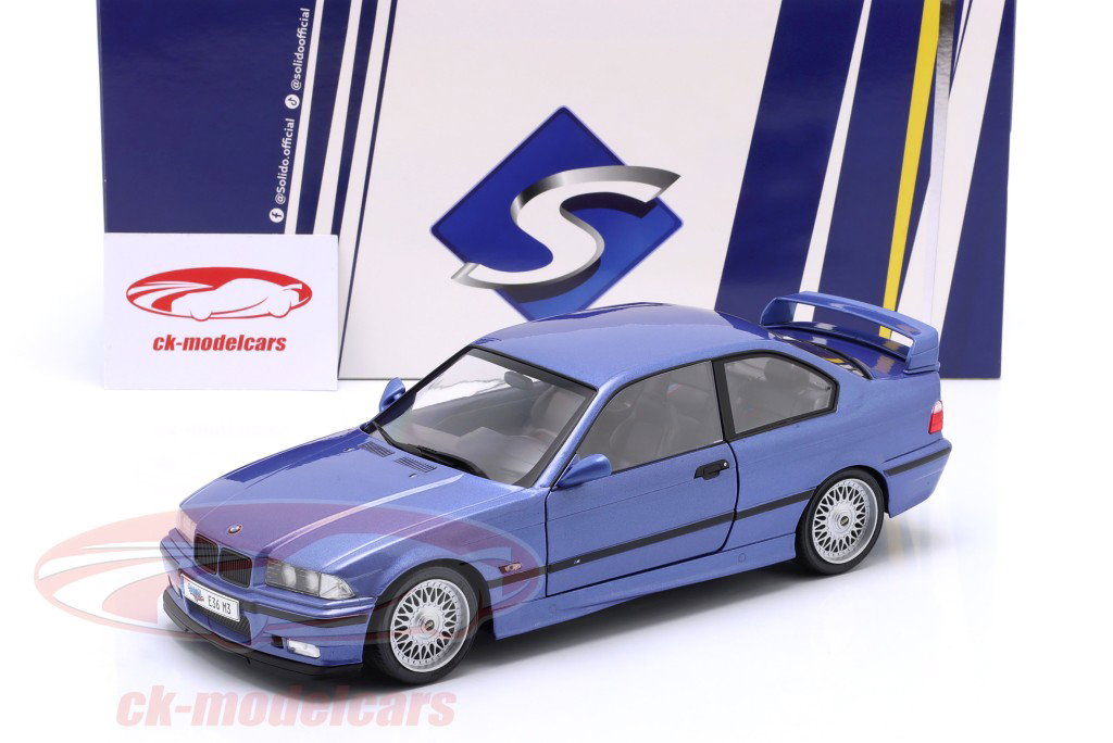 BMW M3 (E36) Coupé Année de construction 1996 Estoril bleu 1:18 Solido