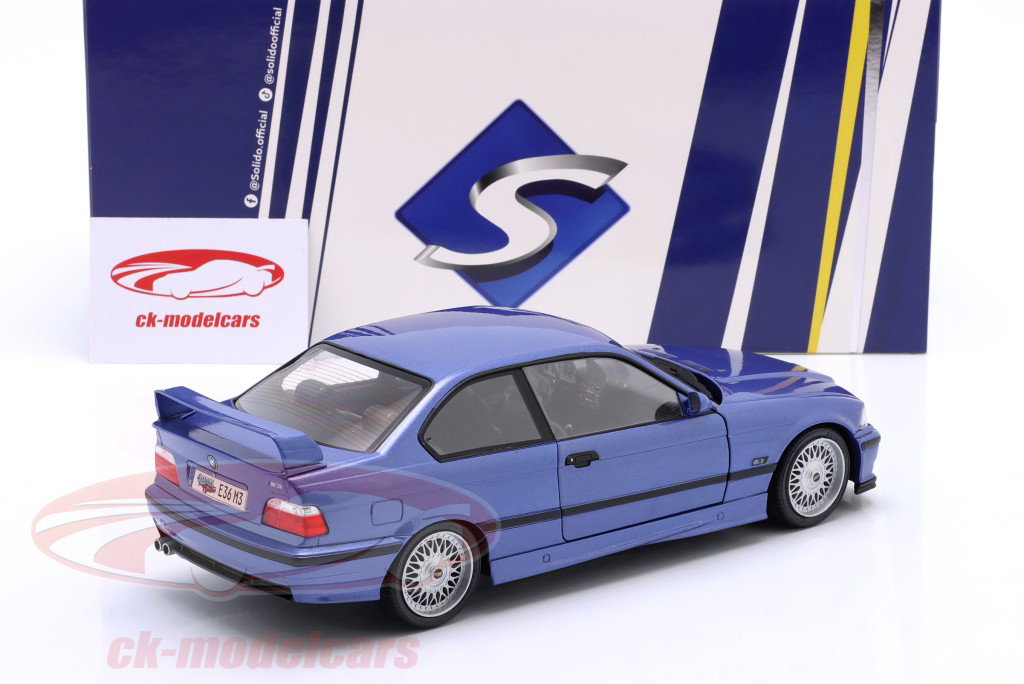 BMW M3 (E36) Coupé Année de construction 1996 Estoril bleu 1:18 Solido