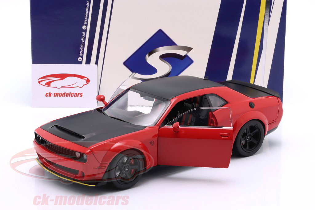 Dodge Challenger SRT Demon Année de construction 2023 rouge 1:18 Solido