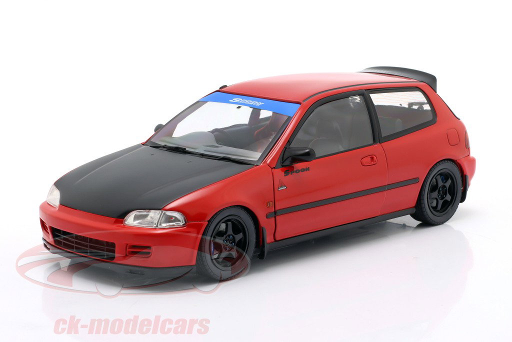 Honda Civic (EG6) Spoon Version 1991 rood 1:18 Solido