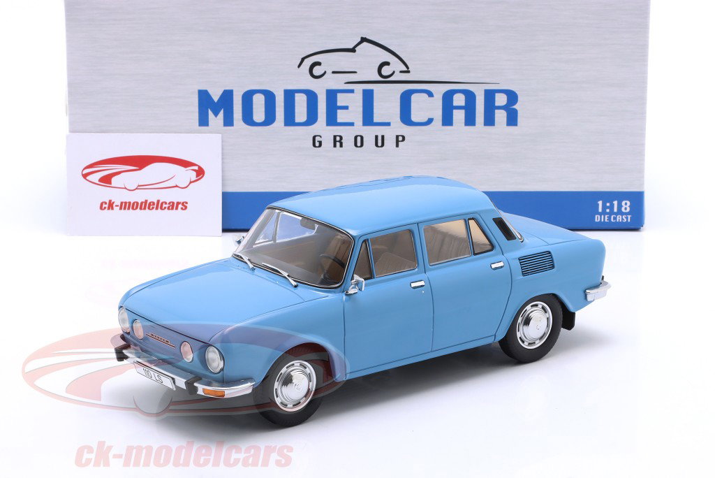 Skoda 110 LS Année de construction 1969 bleu clair 1:18 ModelCar Group