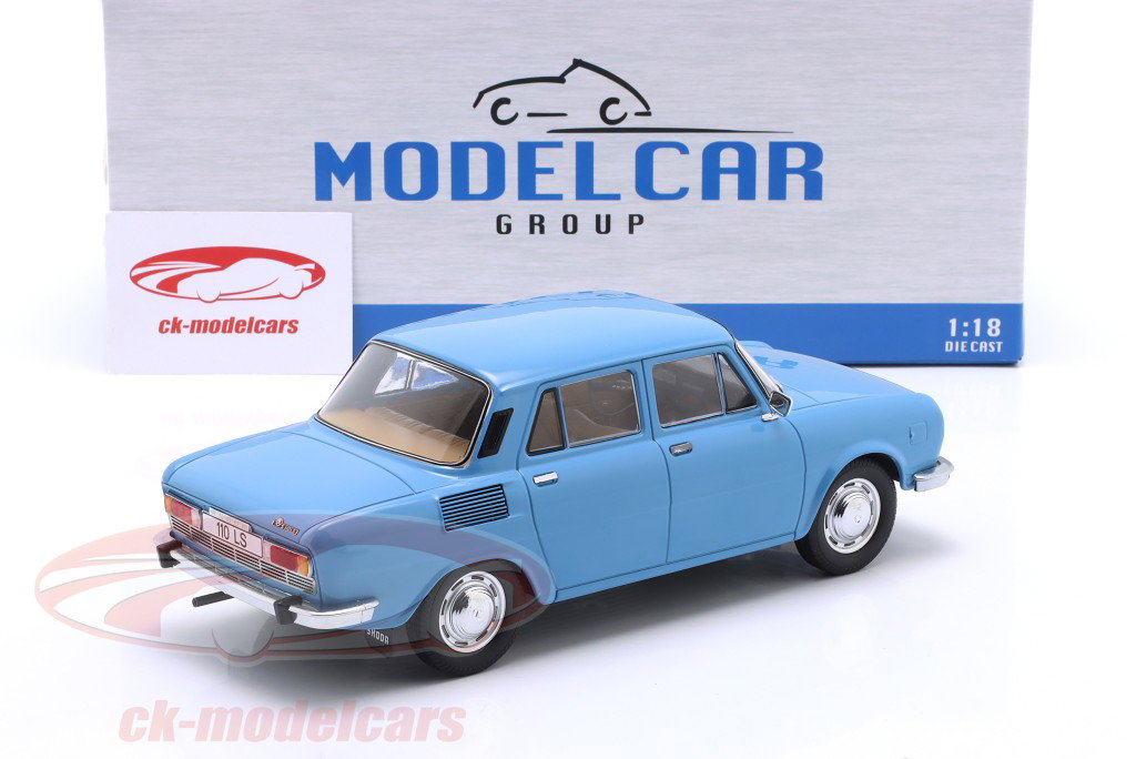 Skoda 110 LS Année de construction 1969 bleu clair 1:18 ModelCar Group