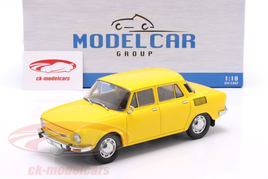 Skoda 100 L Année de construction 1969 jaune 1:18 ModelCar Group