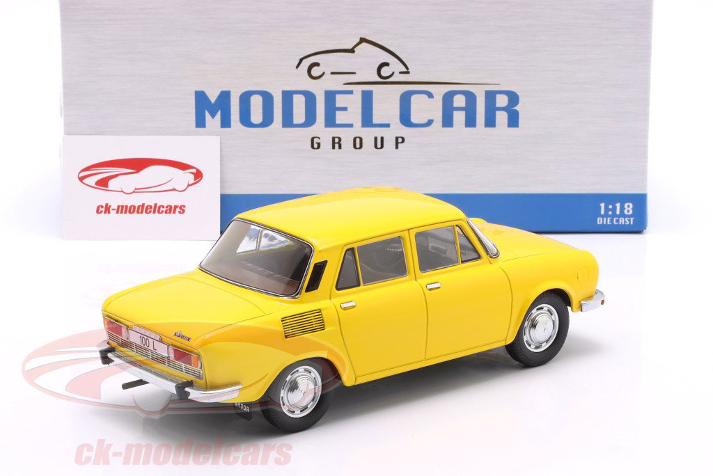 Skoda 100 L Année de construction 1969 jaune 1:18 ModelCar Group