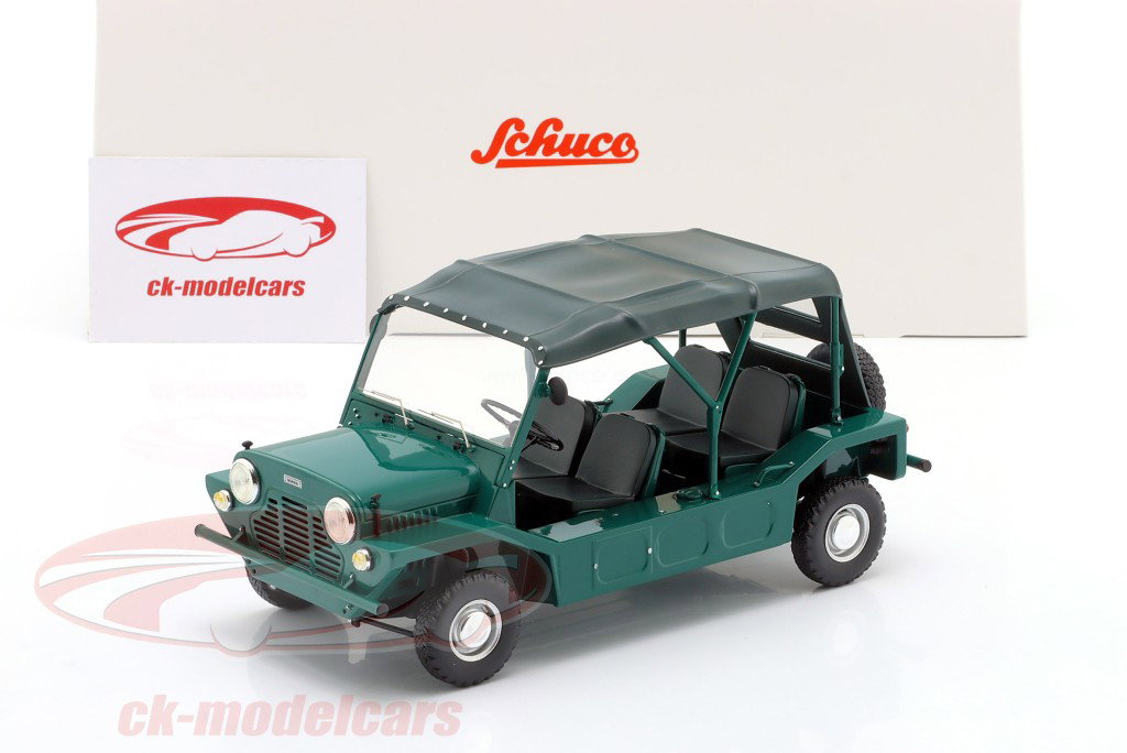 Mini Moke Année de construction 1968 vert 1:18 Schuco