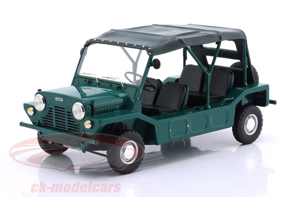 Mini Moke Année de construction 1968 vert 1:18 Schuco