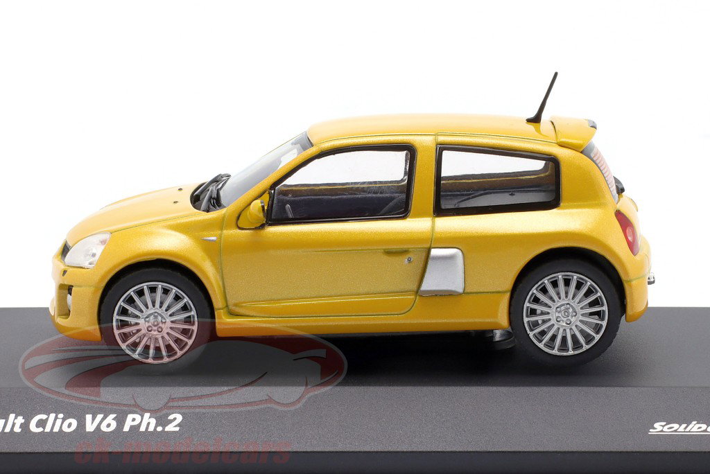 Renault Clio V6 Ph. 2 Byggeår 2003 Sirius gul 1:43 Solido