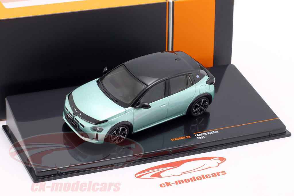 Lancia Ypsilon Année de construction 2025 vert clair métallique / noir 1:43 Ixo