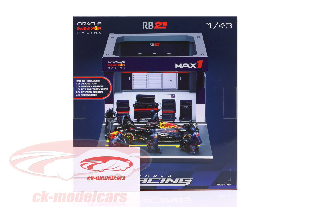 Pit Stop Diorama Max Verstappen #1 formula 1 2025 1:43 Bburago